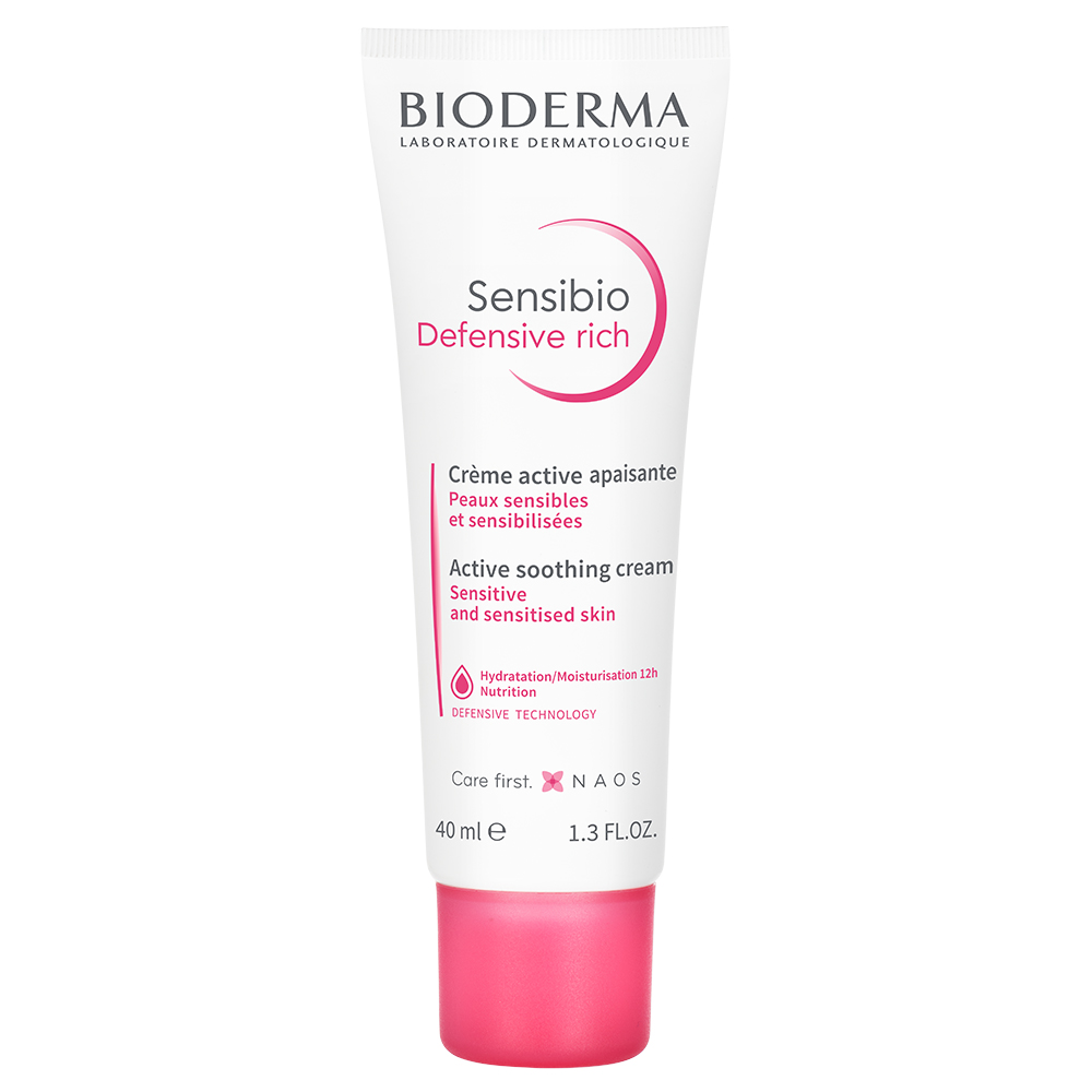 Bioderma Сенсибио Дефенсив Крем насыщенный для чувствительной кожи 40 мл скребок для кожи педикюрный dewal beauty