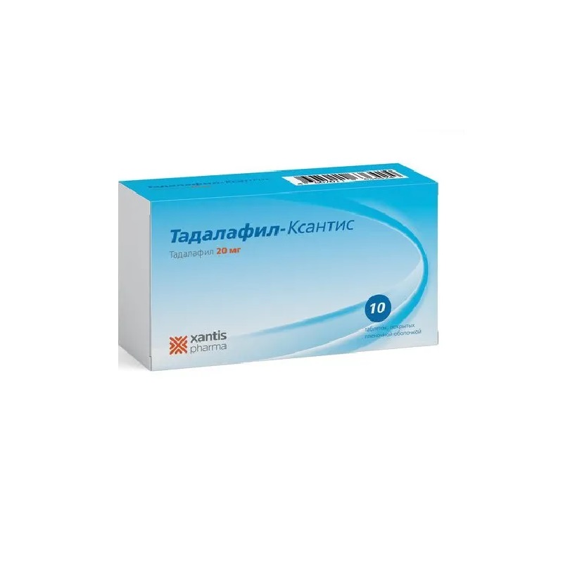 Изображение товара Тадалафил-Ксантис 20 мг таблетки для лечения эрекции