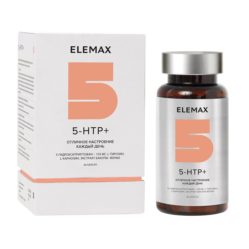

Элемакс 5-HTP+ капсулы 350 мг 60 шт