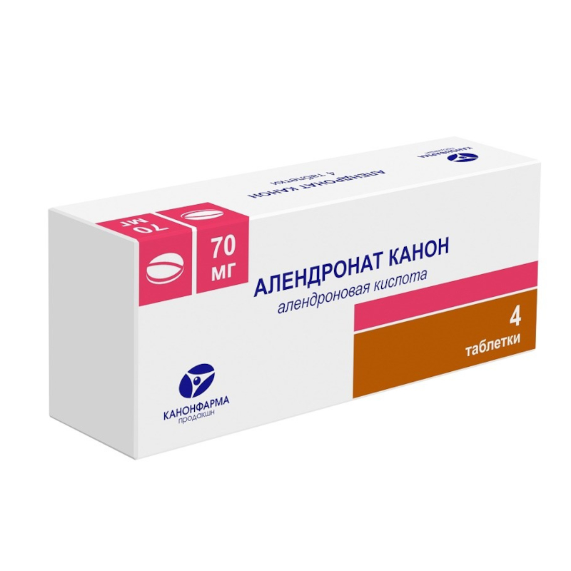 Изображение товара Алендронат Канон 70 мг таблетки 4 шт для лечения и профилактики остеопороза