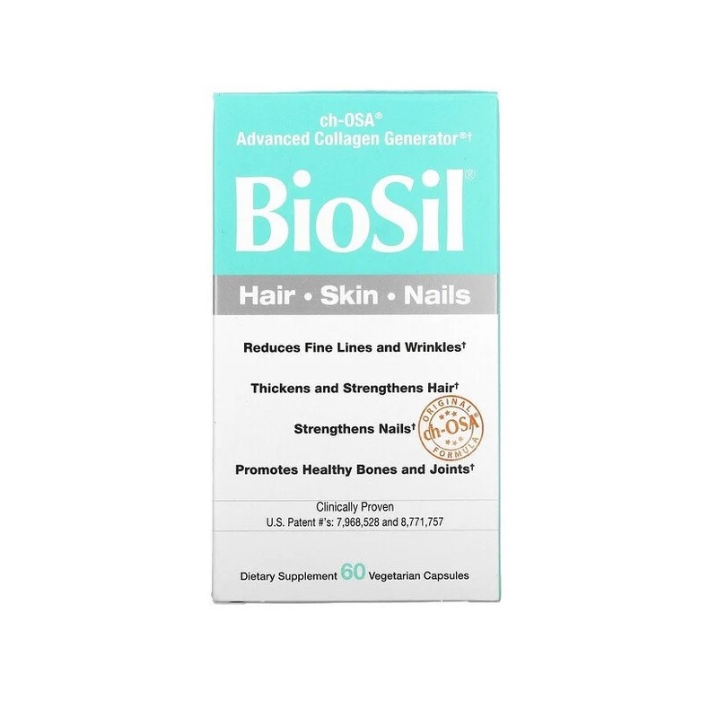 

BioSil Для волос кожи и ногтей вегетарианские капсулы 60 шт