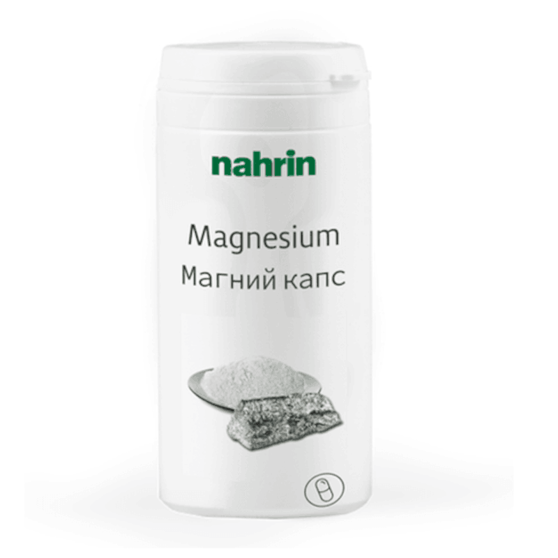 Изображение товара Магний капсулы Nahrin, 80 шт - поддержка нервной системы, костей и обмена веществ