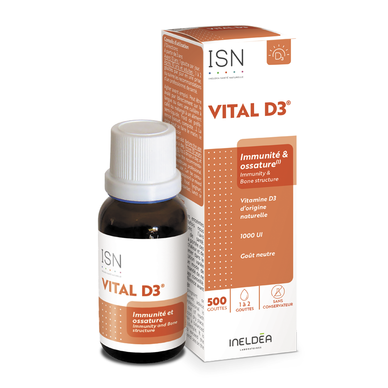 Изображение товара Натуральный витамин D3 капли 500 МЕ для детей и взрослых 20 мл