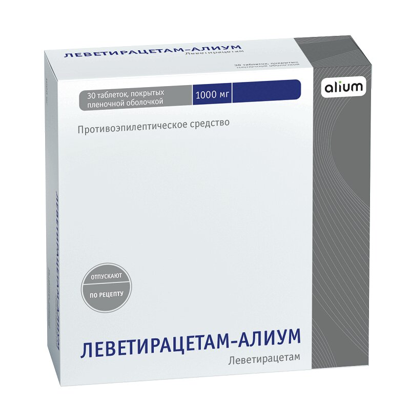 Изображение товара Леветирацетам 1000 мг таблетки 30 шт Алиум противоэпилептическое средство