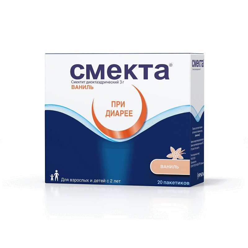 

Смекта 3 г порошок для приготовления суспензии Ваниль 20 шт