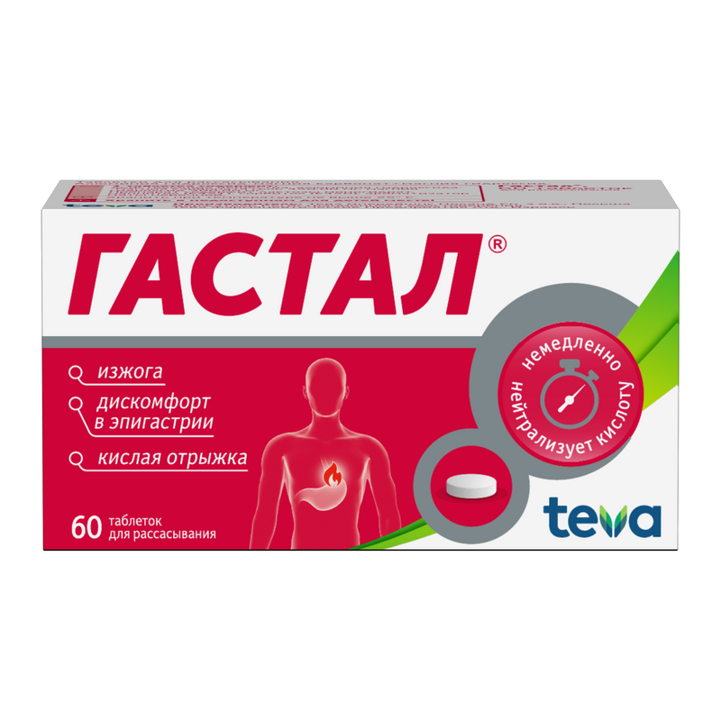 Изображение товара Гастал таблетки для рассасывания 60 шт