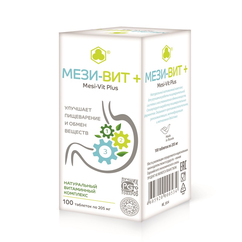 

Мези-Вит Плюс таб.205 мг 100 шт