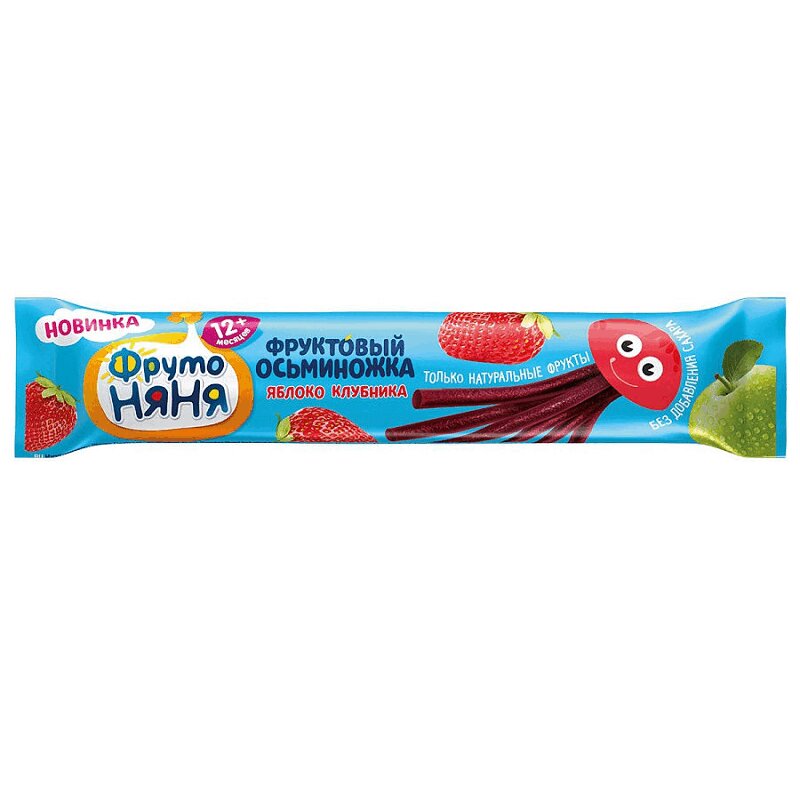 Изображение товара ФрутоНяня Фруктовый осьминожка Яблоко-Клубника 16 г