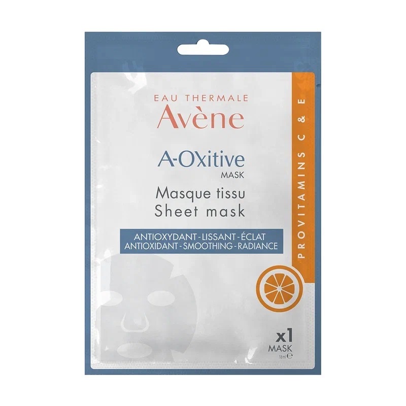 Avene А-Окситив Маска тканевая антиоксидантная разглаживающая 1 шт маска для поврежденных волос repair mask dewal cosmetics