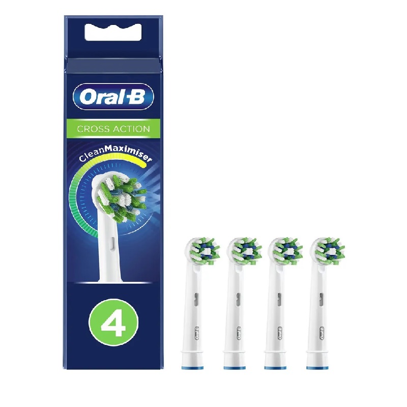 Oral-B КроссЭкшн КлинМаксимайзер Уайт Насадка для щетки зубной электрической 4 шт насадка для зубной щетки oral b