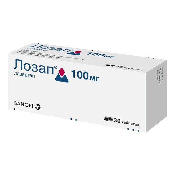 Изображение товара Лозап 100 мг таблетки для контроля артериального давления