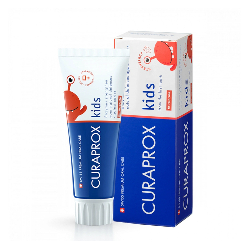 Изображение товара Детская зубная паста Curaprox Кидс со вкусом клубники 60 мл для детей с 2 лет
