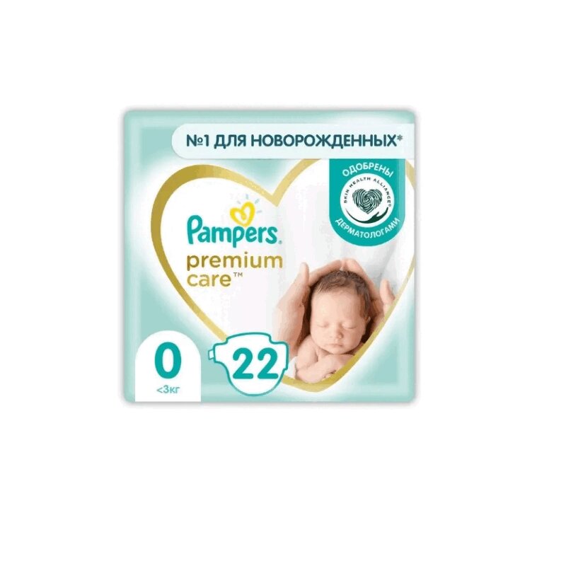Pampers Премиум Кэа Подгузники р.0 (1-2,5 кг/1,5-2,5 кг) 22 шт