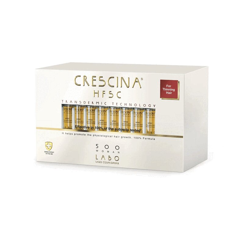 Изображение товара Кресцина Трансдермик 500 Лосьон для стимуляции роста волос у женщин 20 ампул