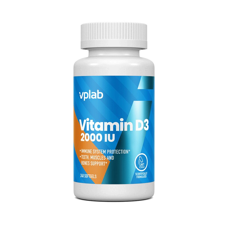 VPLab Витамин Д3 2000МЕ капс.240 шт аквадетрим витамин д таблетки растворимые 2000ме 60шт