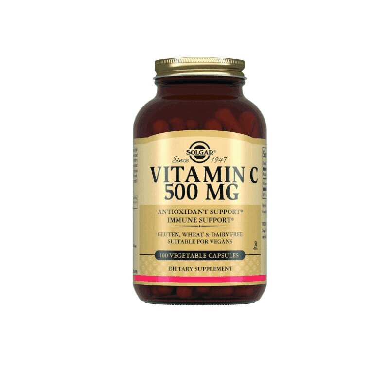 Solgar Витамин С капсулы 500 мг 100 шт solgar железо 27 мг в ферментированной культуре коджи 30 шт