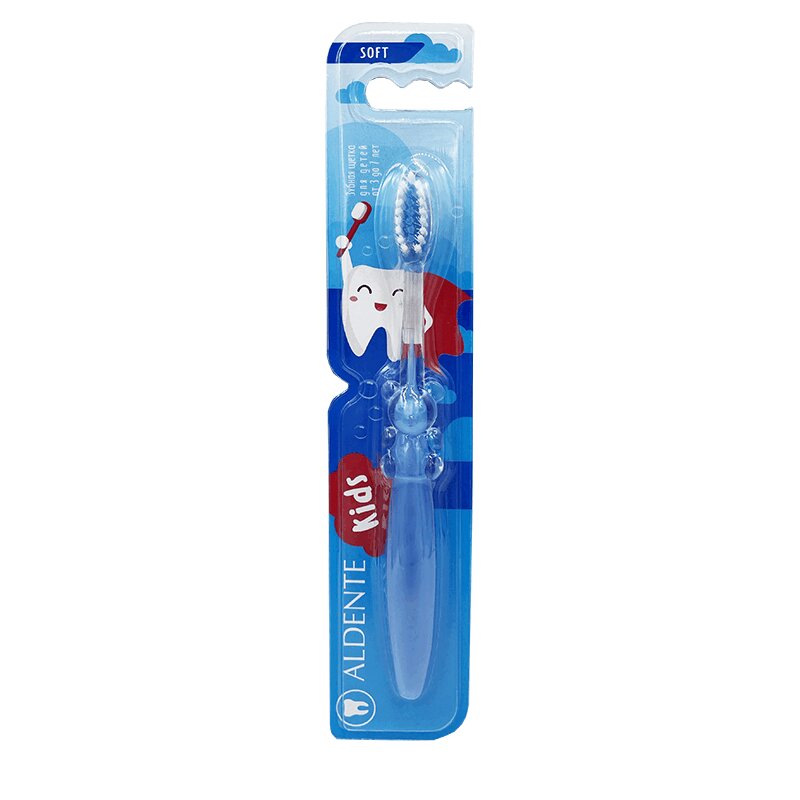 Альденте Кидс Щетка зубная для детей мягкая 3-7лет голубой montcarotte зубная щетка мягкая сиреневая для детей