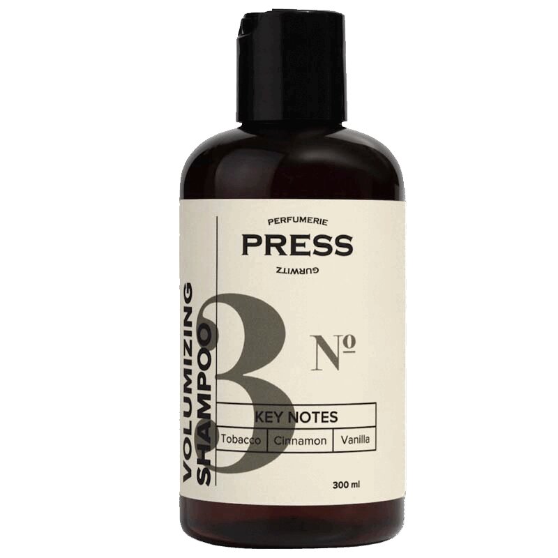 Изображение товара Бессульфатный шампунь для жирных волос у корней Press Gurwitz 300 мл Табак-Корица-Ваниль