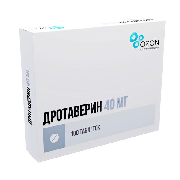 

Дротаверин 40 мг таблетки 100 шт