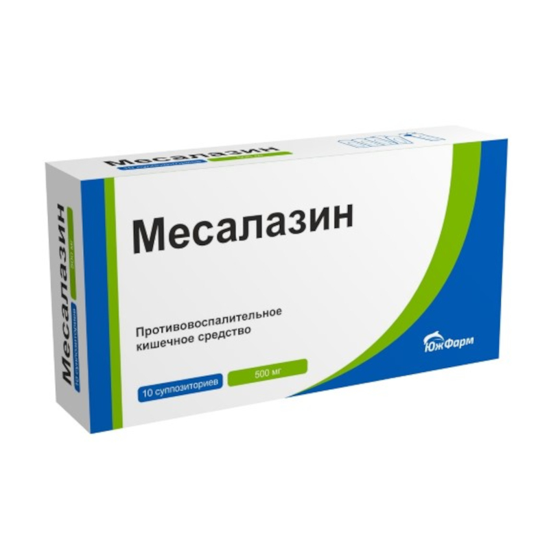 Изображение товара Месалазин 500 мг ректальные суппозитории 10 шт для терапии язвенного колита