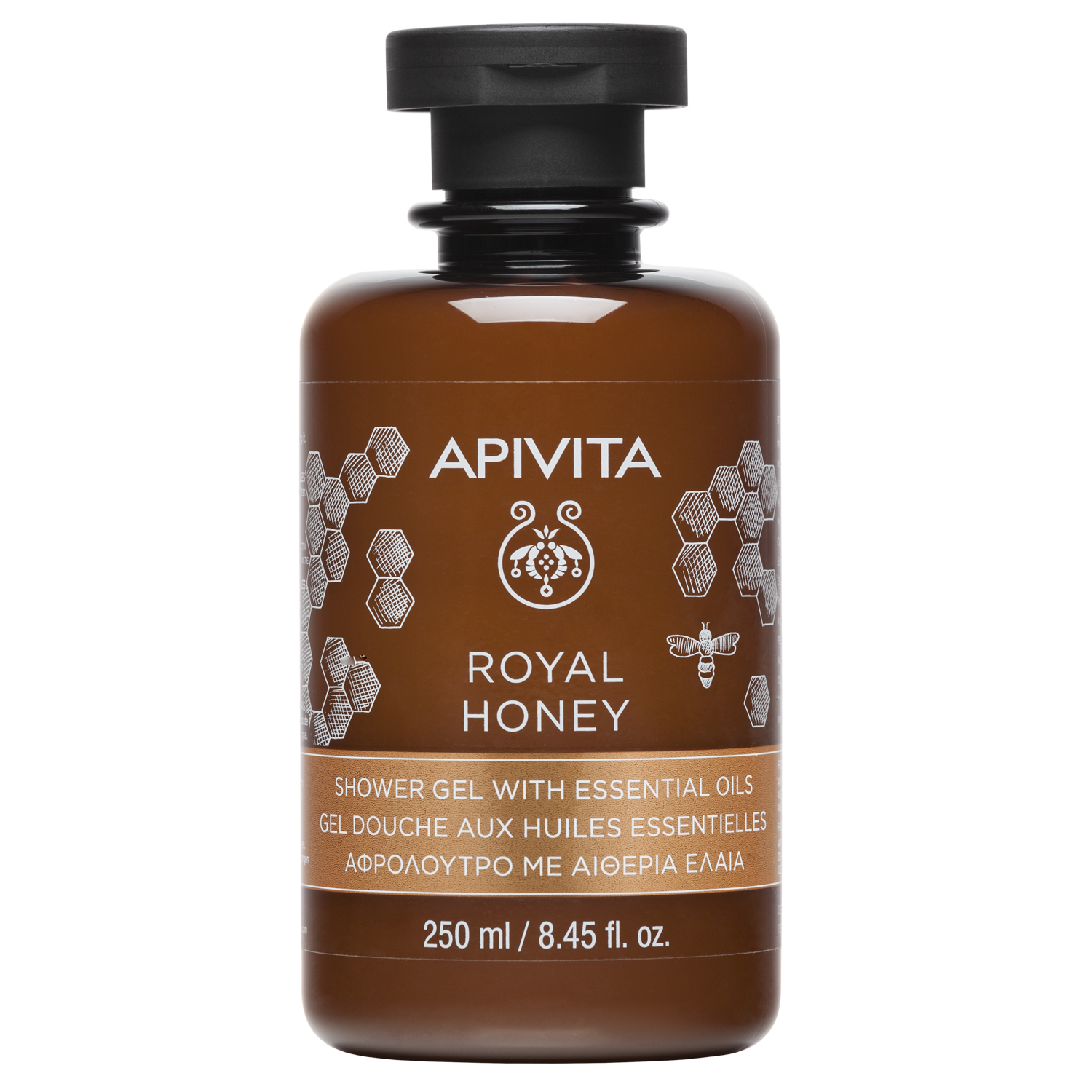 Apivita Гель для душа с эфирными маслами Королевский мед фл.250 мл