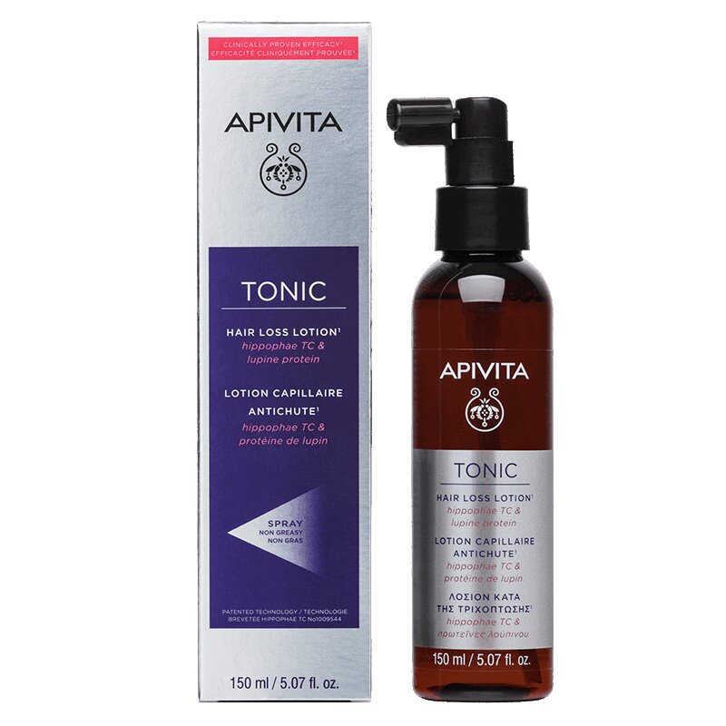 Apivita Лосьон тонизирующий против выпадения волос фл.-спрей 150 мл кора шампунь объем и плотность 350 мл