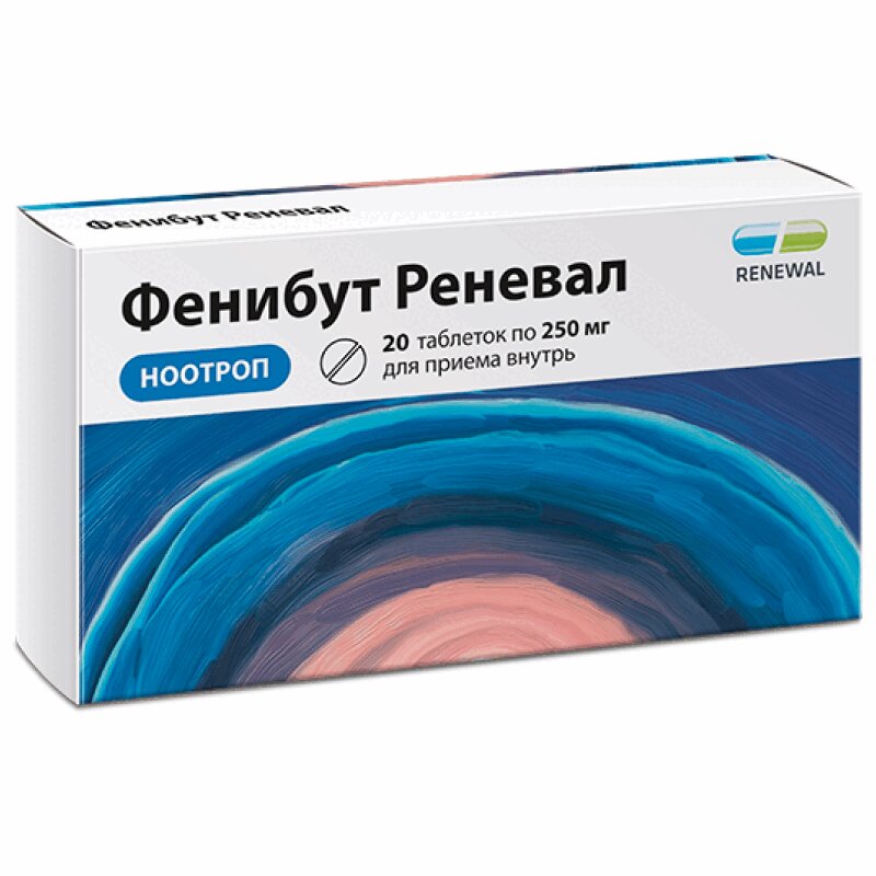 Изображение товара Фенибут Реневал 250 мг таблетки 20 шт