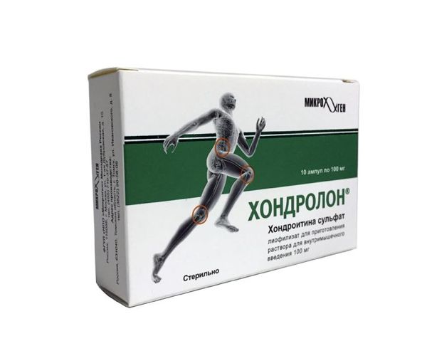 Изображение товара Хондролон 100 мг лиофилизат для инъекций 10 шт - лечение остеоартроза и суставных болезней