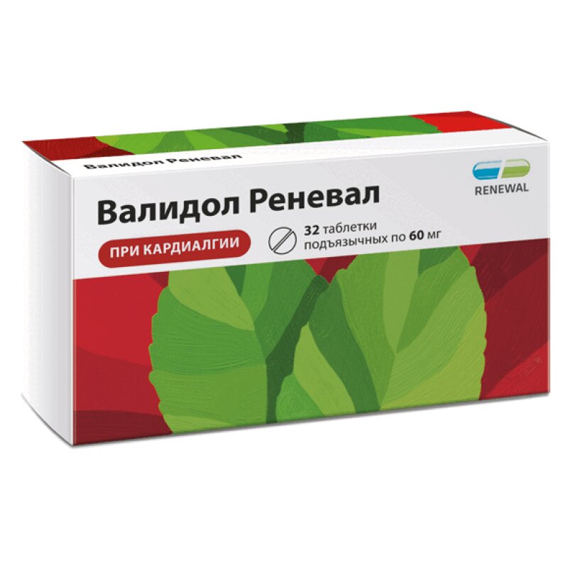 Изображение товара Валидол Реневал 60 мг таблетки подъязычные 32 шт