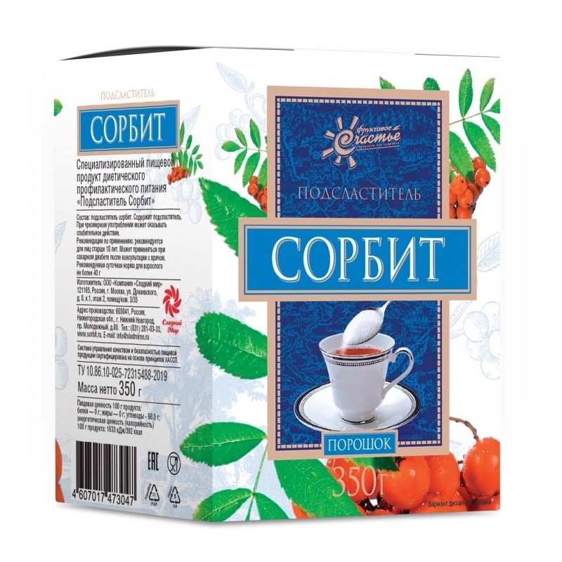 

Сорбит подсластитель коробка 350 г