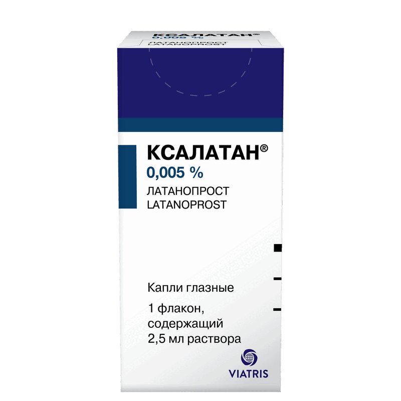 Изображение товара Ксалатан 0,005% капли глазные для снижения внутриглазного давления