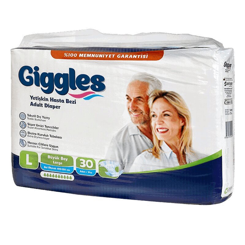 Giggles Подгузники для взрослых р.L 30 шт comforte салфетки влажные для ухода за лежачими больными размер xl 60 шт