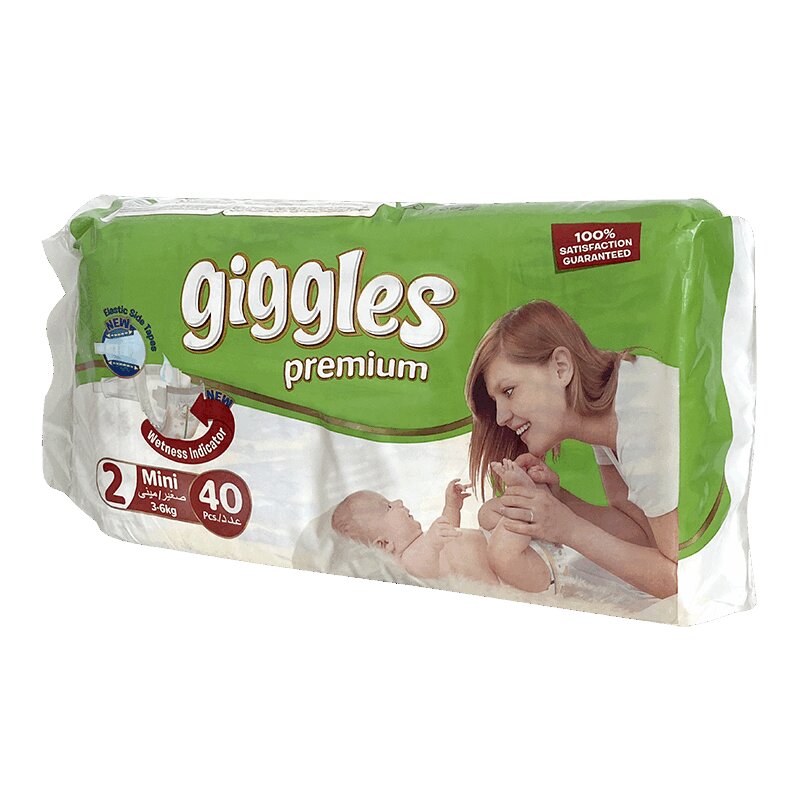 Giggles Премиум Твин Мини Подгузники детские 3-6 кг 40 шт giggles премиум эко экстра лардж подгузники для детей 15 30 кг 32 шт
