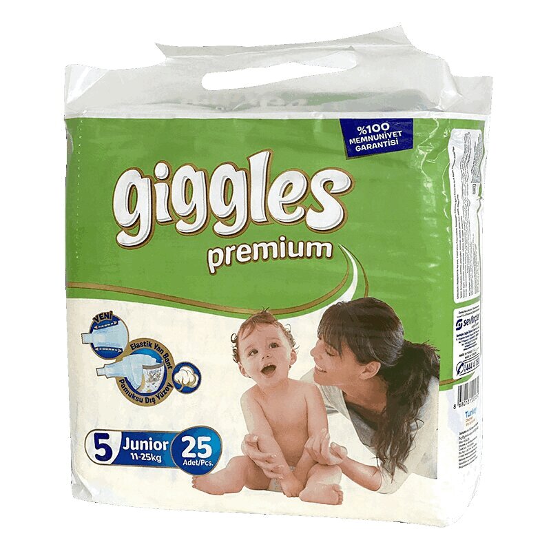 

Giggles Премиум Твин Джуниор Подгузники для детей 11-25 кг 25 шт