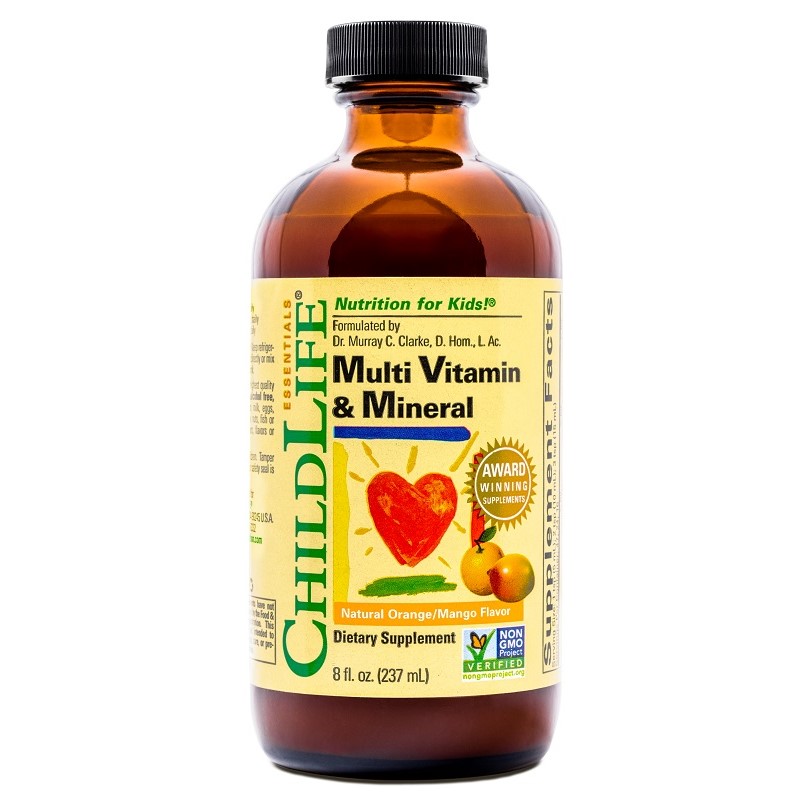 ChildLife Мультивитамины и минералы жидкость 237 мл Апельсин-Манго витамины и минералы гинкго билоба 60 таб