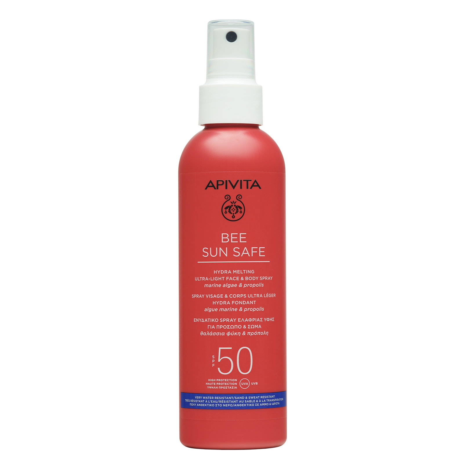 Apivita Би Сан Сэйф Спрей солнцезащитный ультра легкий для лица и тела SPF50 фл.200 мл антарктида тающий континент