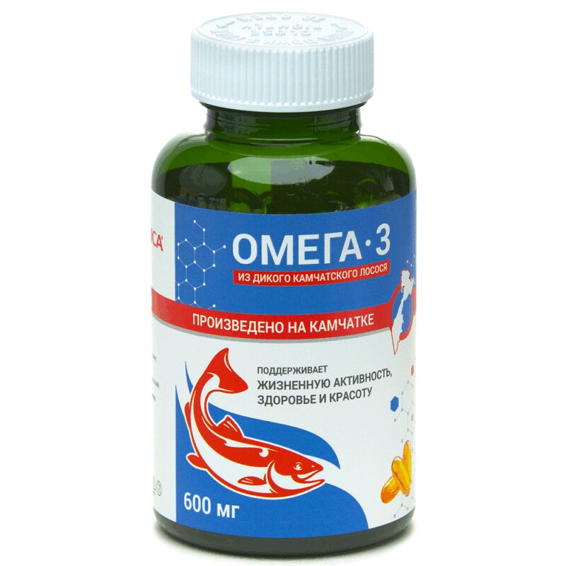 Сальмоника Омега-3 из дикого камчатского лосося капс.600 мг 240 шт омега 3 из дикого камчат лосося капс концентрат 65% 600 мг х160