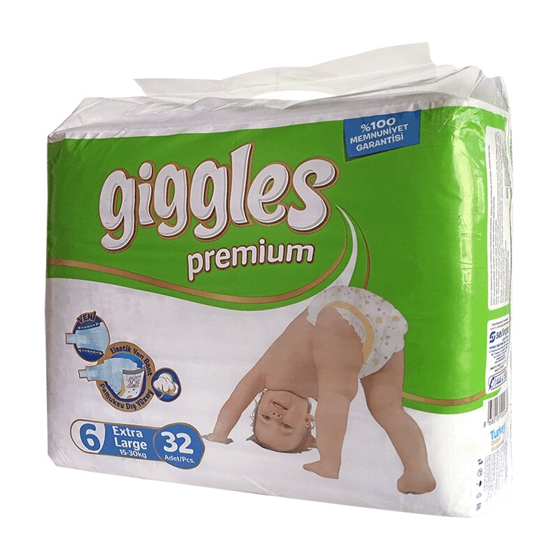 Изображение товара Giggles Premium Extra Large Подгузники для детей 15-30 кг 32 шт