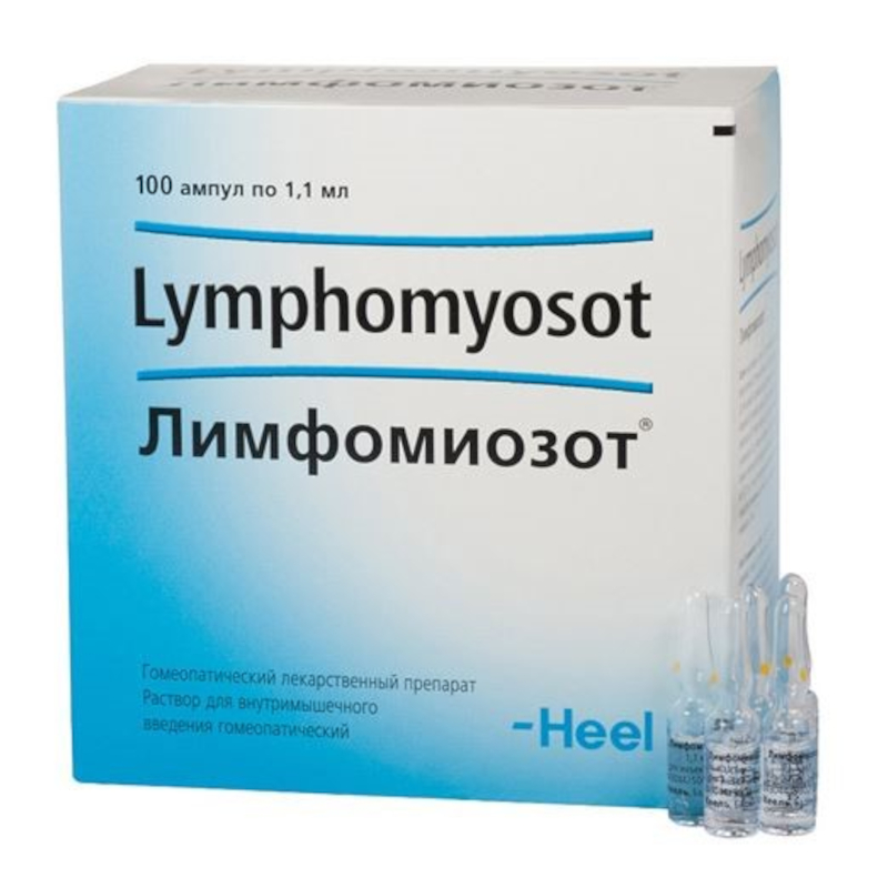 Изображение товара Лимфомиозот гомеопатический раствор для инъекций 1,1 мл 100 шт Германия