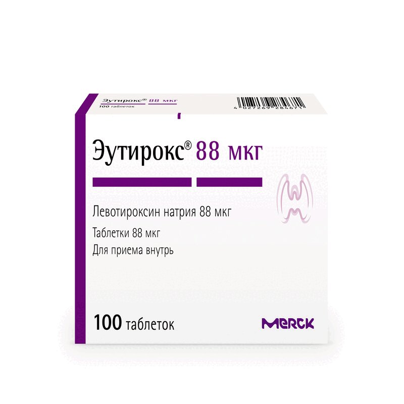 Изображение товара Эутирокс 88 мкг таблетки 100 шт