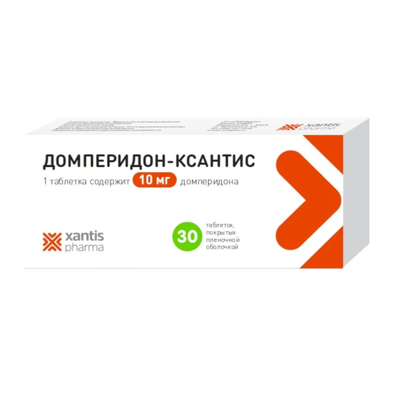 Изображение товара Домперидон-Ксантис 10 мг таблетки 30 шт для лечения тошноты рвоты и диспепсии