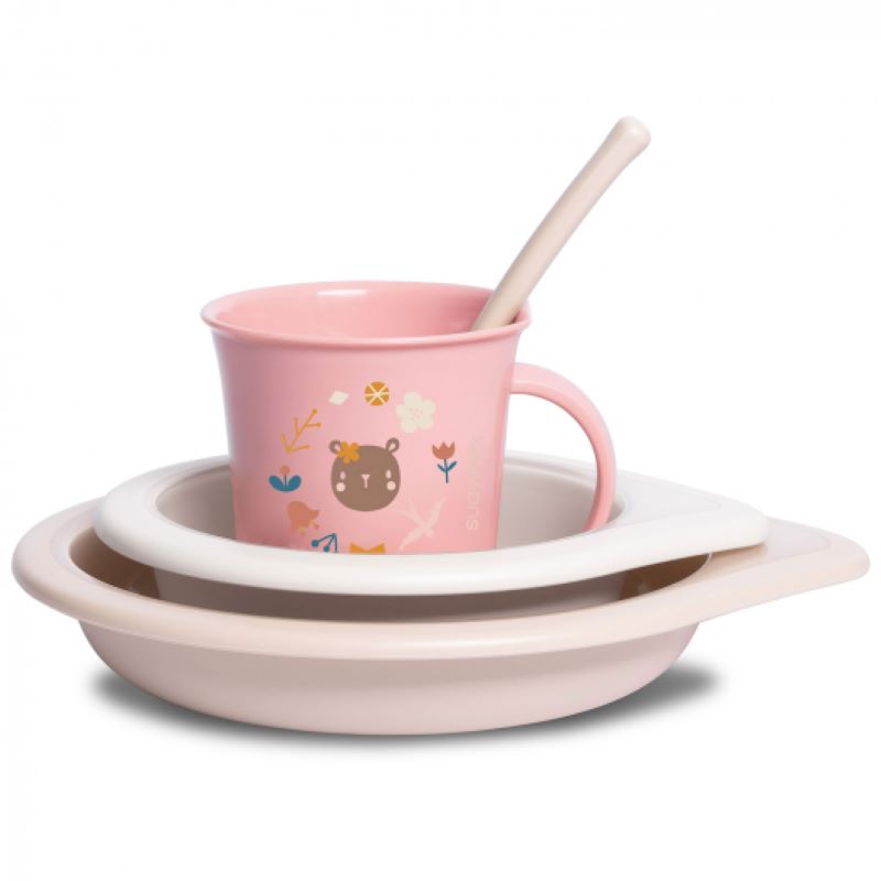 Совинекс Инту зе Форест Набор посуды (тарелка 450 мл+миска 300 мл+кружка с ручкой+ложка) Розовый крошка я набор бамбуковой посуды панда
