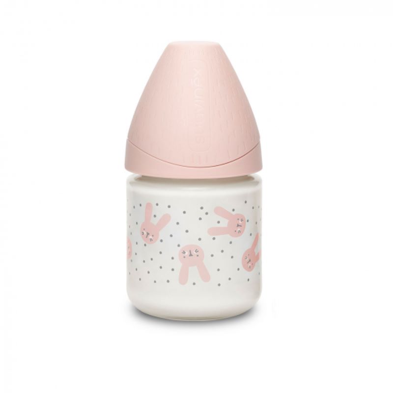 Изображение товара Бутылочка Suavinex Hygge Baby 120 мл с силиконовой соской и антиколиковым клапаном
