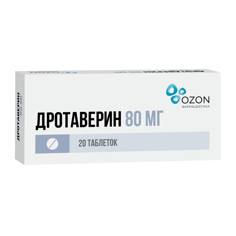 Дротаверин таблетки 80 мг 20 шт дротаверин таблетки 40 мг 28 шт