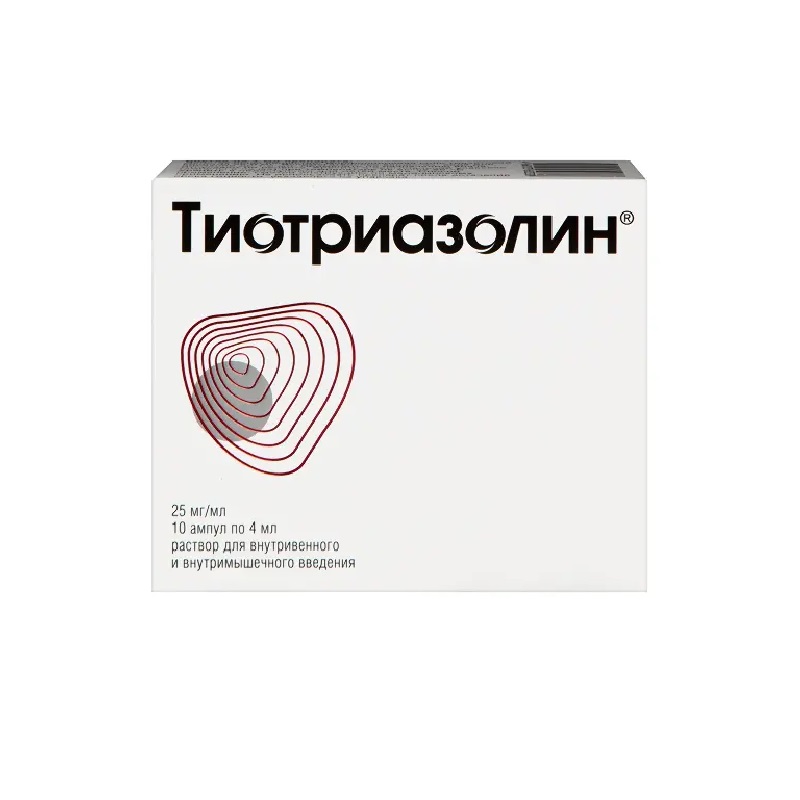 Изображение товара Тиотриазолин 25 мг/мл раствор для инъекций 4 мл 10 шт Россия