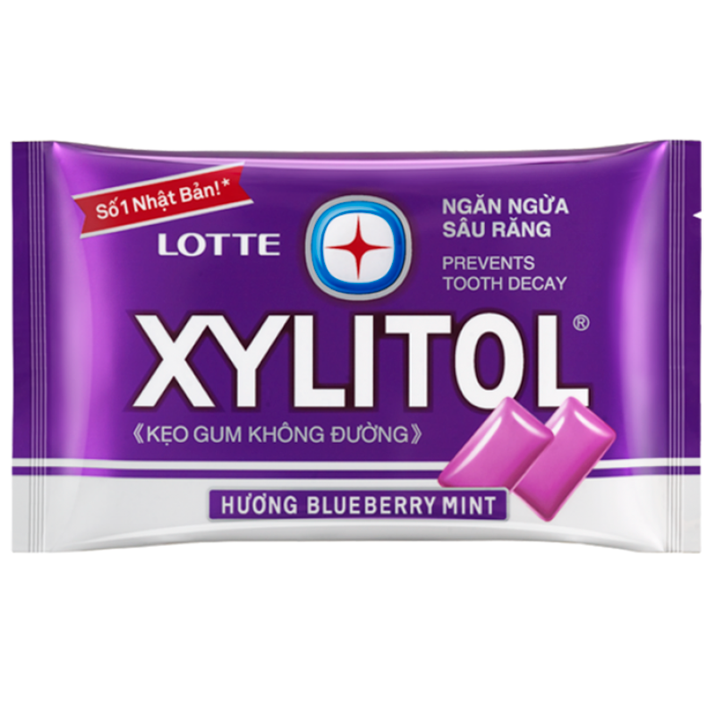 

LОТТЕ Xylitol Резинка жевательная без сахара Черника-Мята 21 г