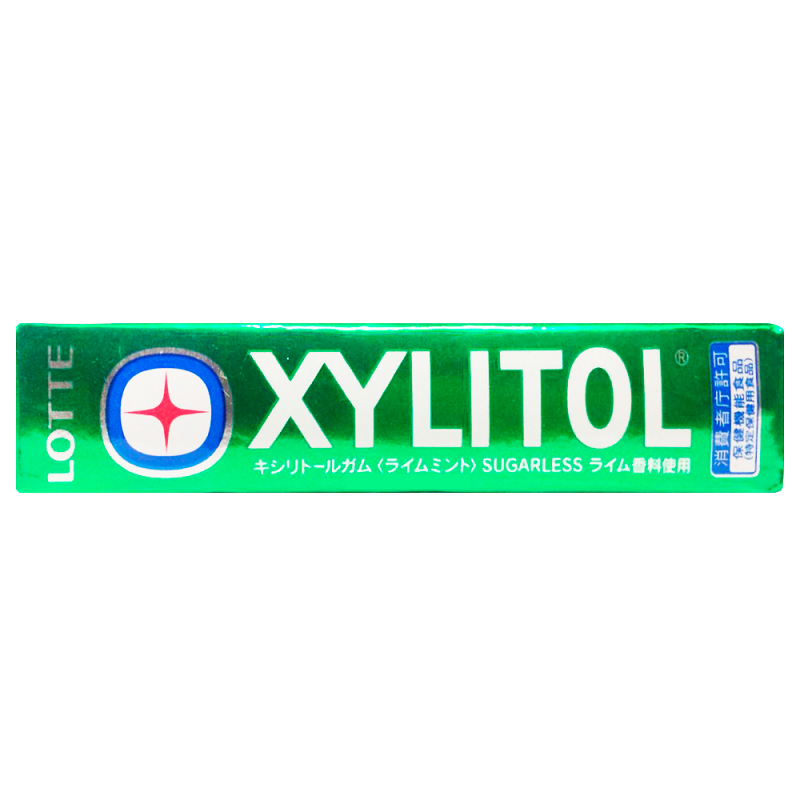Изображение товара Жевательная резинка без сахара Лотте Xylitol Лайм-Мята 21 г освежающий вкус