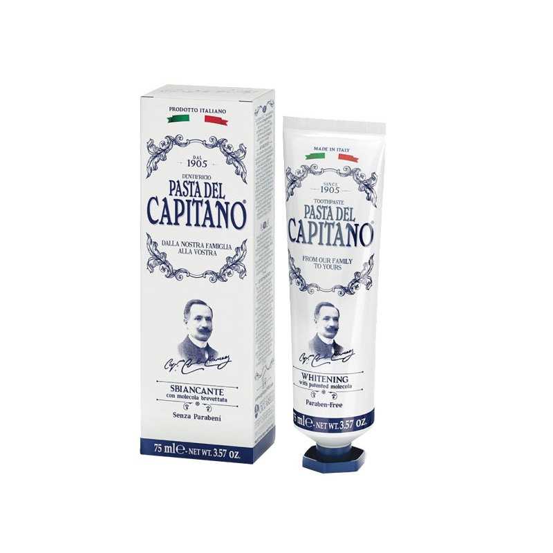 

Pasta del Capitano 1905 Паста зубная Отбеливающая с запатентованной молекулой 75 мл