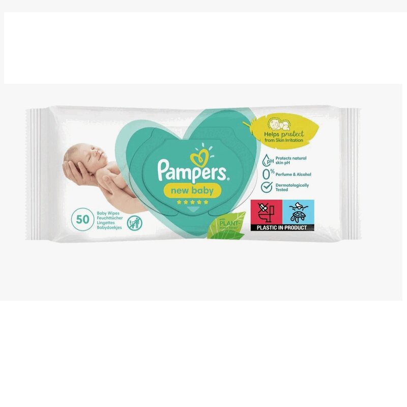 Pampers Нью Бэби Салфетки влажные 50 шт с крышкой lp care салфетки влажные с гидрофильным маслом 15