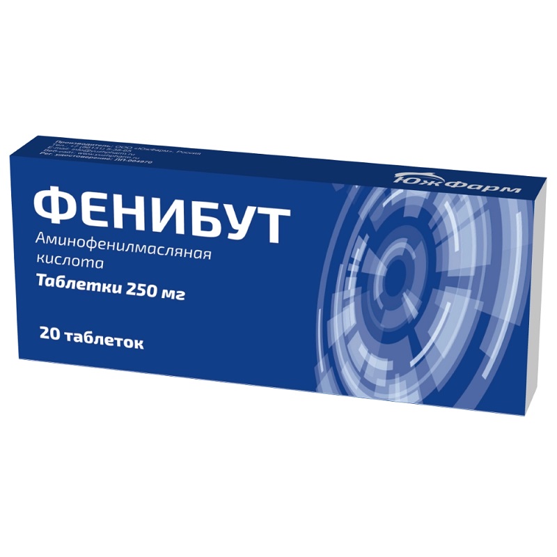 Изображение товара Фенибут 250 мг таблетки 20 шт
